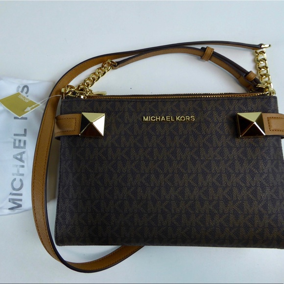 Michael Kors Karla East West Medium Satchel Bag Black